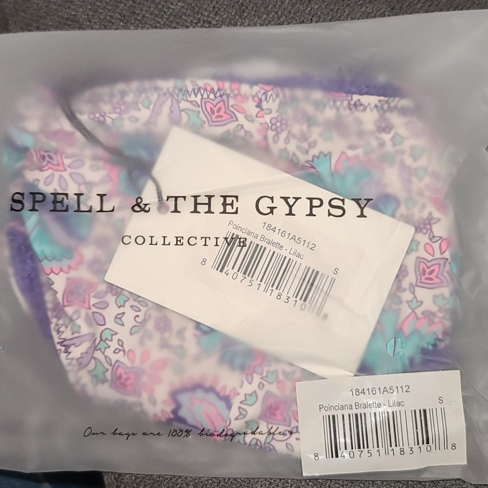 New spell designs poinciana lilac bralette bra S - Picture 9 of 16